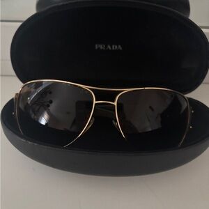 Vintage Prada Aviator Sunglasses Brown Tortoise Shell